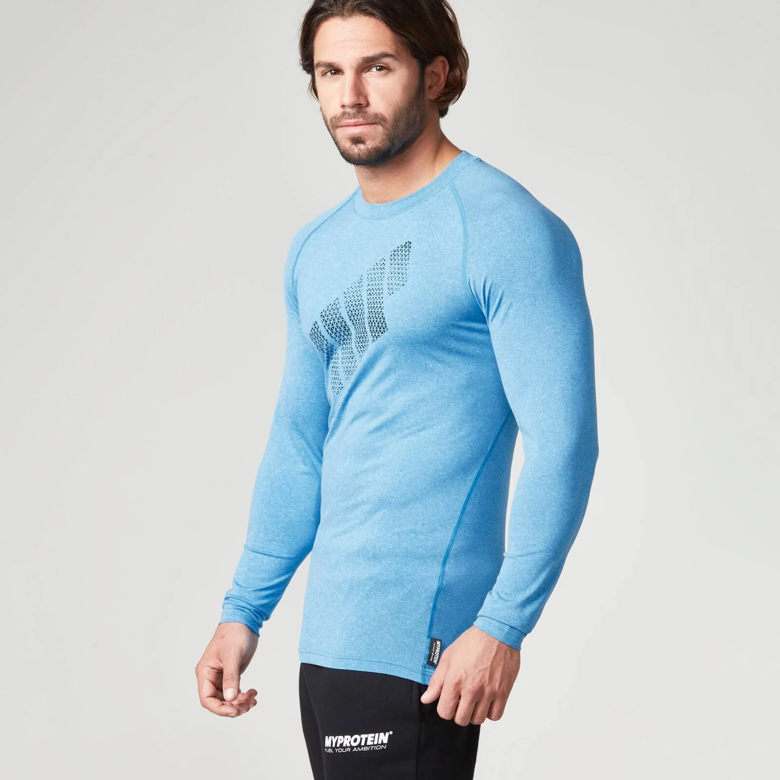 Maglia Mobility a Maniche Lunghe Myprotein da Uomo – Blu - L - Blu Immagine 1