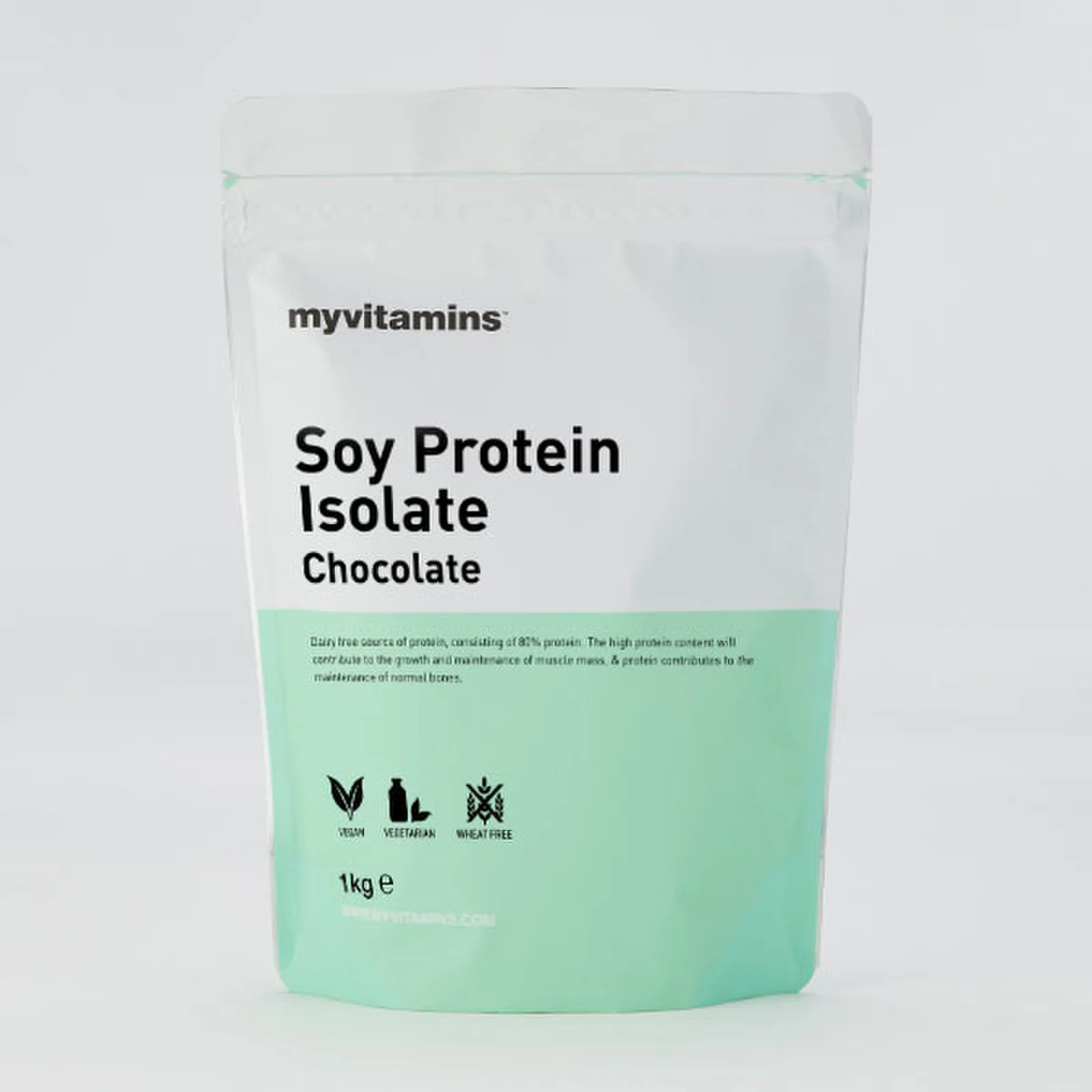 Soy Protein Isolate (Myvitamins) - 1KG - Sacchetto - Cioccolato Immagine 1