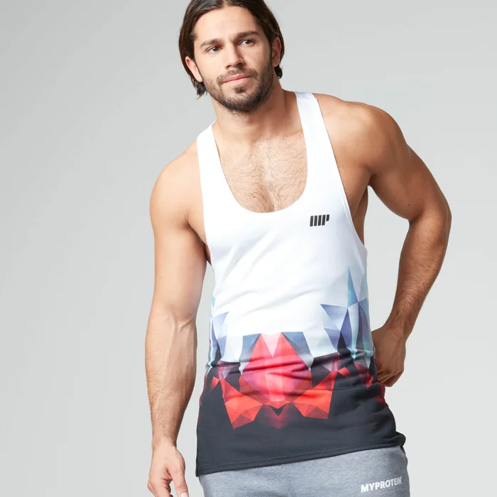 Canotta Stringer con Stampa Digital Geo Print