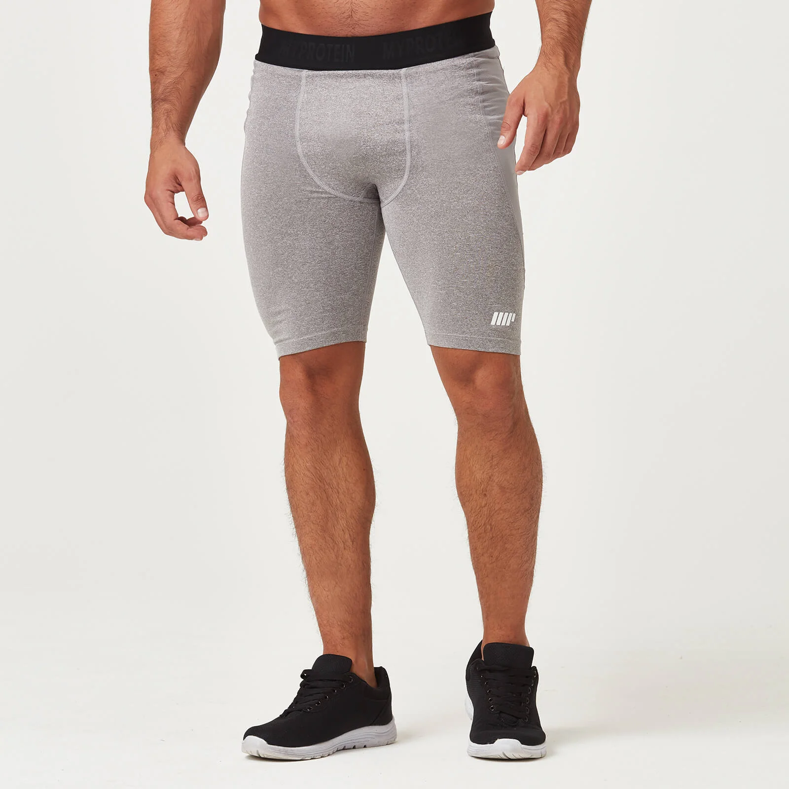 Pantaloncini a Compressione Charge - S - Grigio mélange Immagine 1