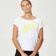 T-Shirt con Logo e Scollo Largo