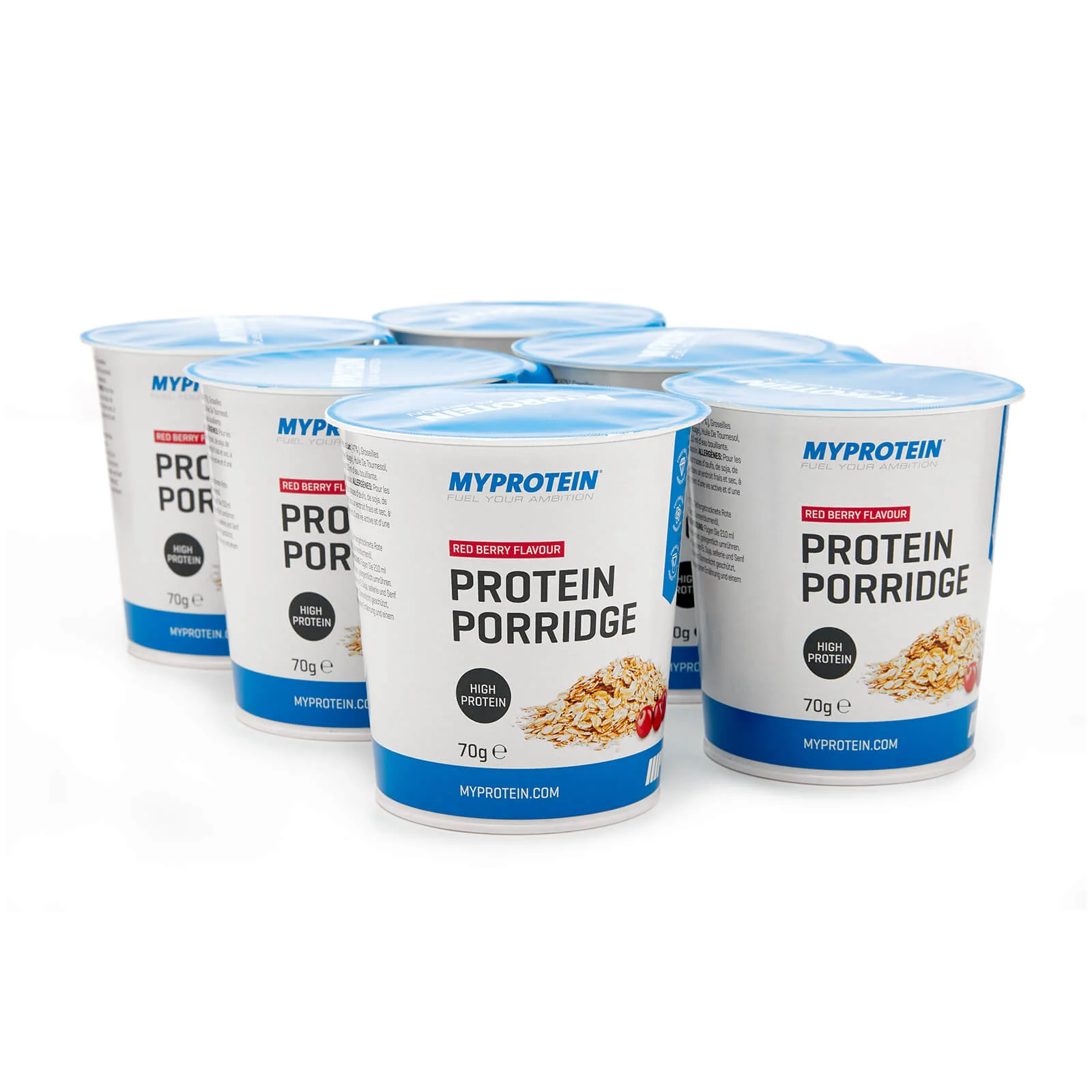 Vasetto di Porridge Proteico - 6 x 70g - Bacca rossa Immagine 1