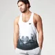 Canotta Stringer con Stampa Digital Geo Print