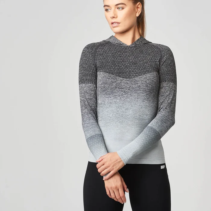 Felpa con cappuccio Seamless Ombre