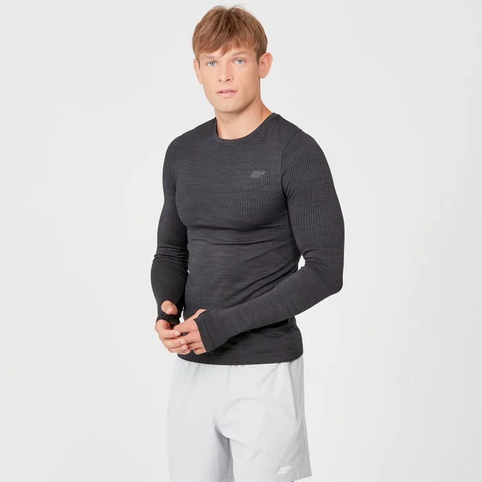 Maglia a maniche lunghe Seamless Sculpt - Ardesia