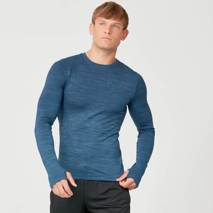 Maglia a maniche lunghe Seamless Sculpt - Ardesia