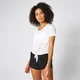Maglia a maniche corte con nodo - Bianco