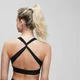 Reggiseno sportivo incrociato MP Power - Nero