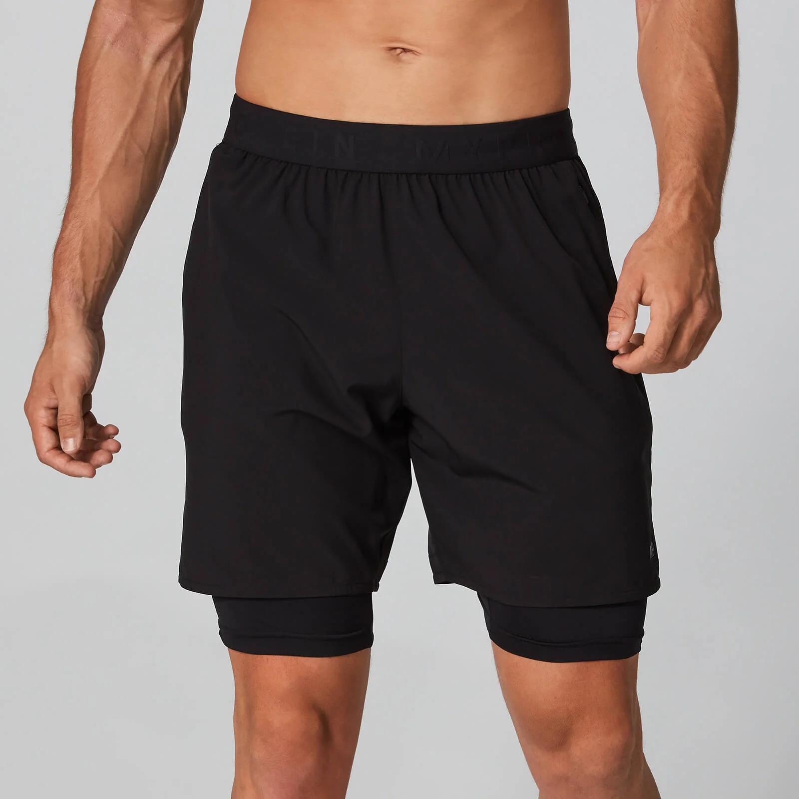 Pantaloncini Power a doppio strato - Nero - XS Immagine 1