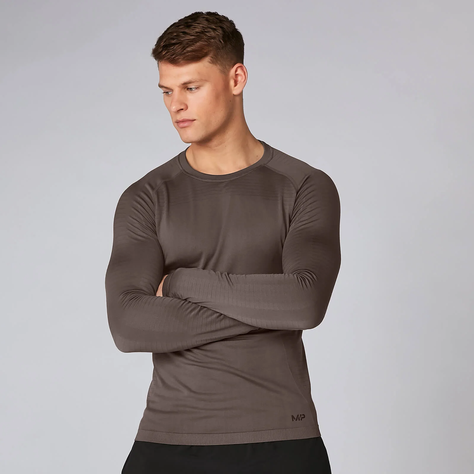 Maglia a maniche lunghe Seamless Elite - Tortora - XS Immagine 1