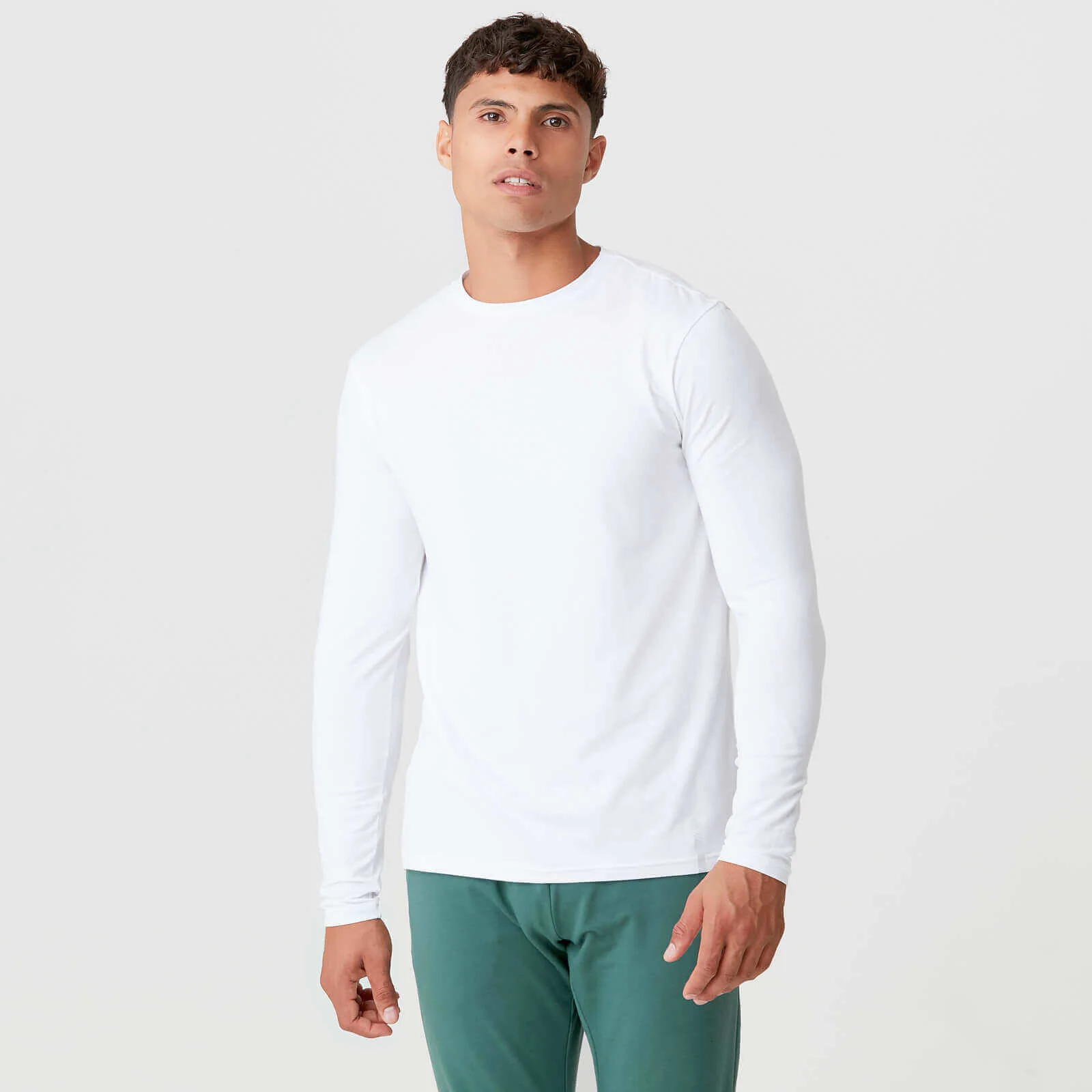 Maglia classica a maniche lunghe Luxe - Bianco - XS Immagine 1