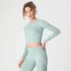 Top corto Shape Seamless - Acquamarina