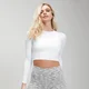 Crop top a maniche lunghe MP Shape Seamless Ultra da donna - Bianco