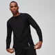 Maglia girocollo a maniche lunghe MP Luxe Classic da uomo - Nera