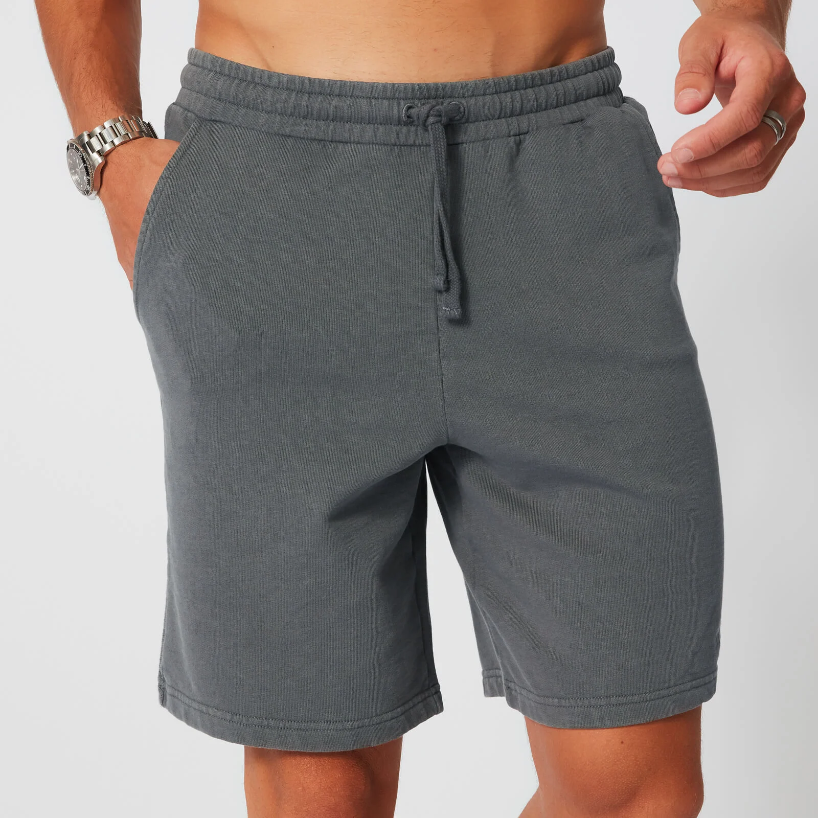 Pantaloncini sportivi effetto lavato - Grigio - XS Immagine 1