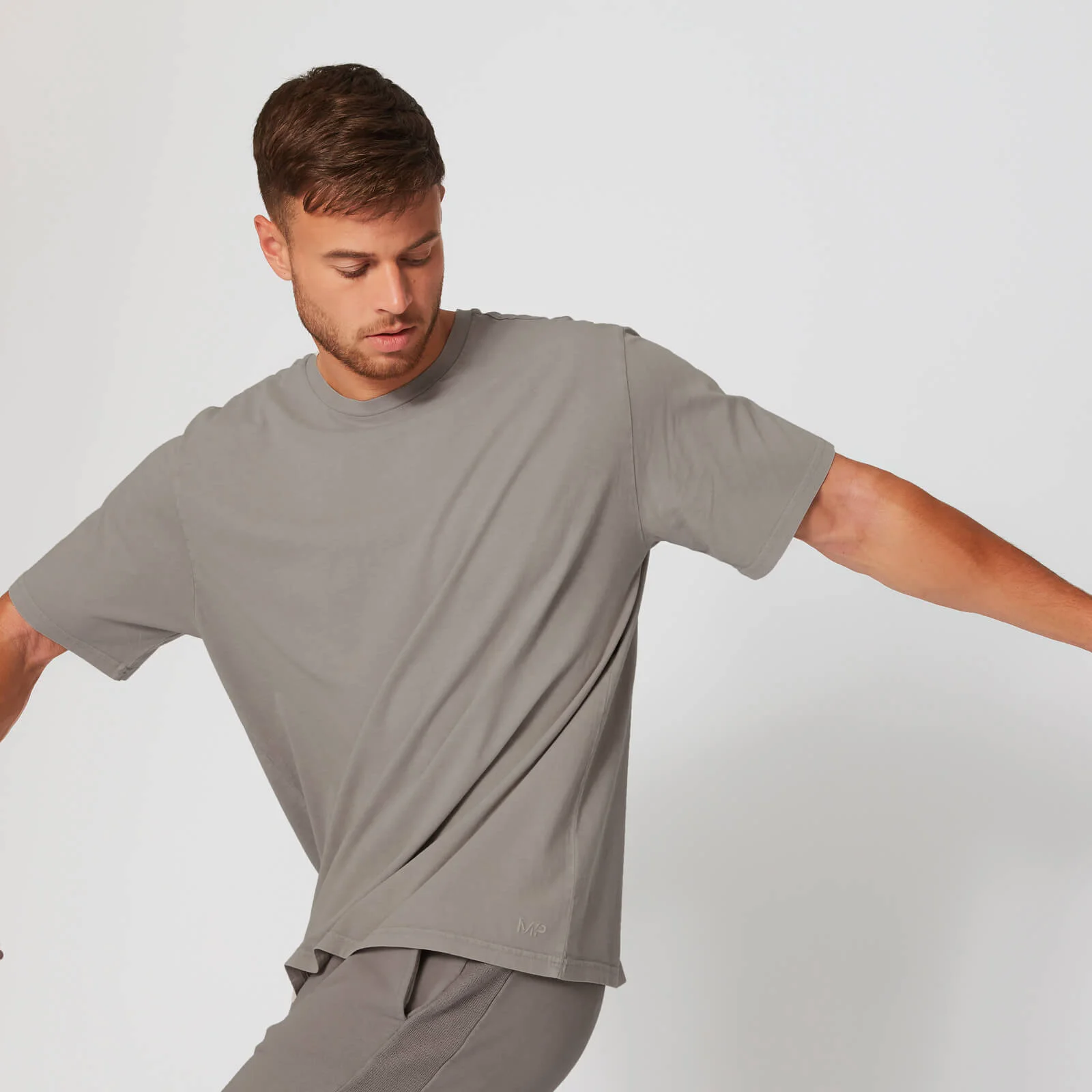 Maglia a maniche corte effetto lavato - Marrone - XS Immagine 1