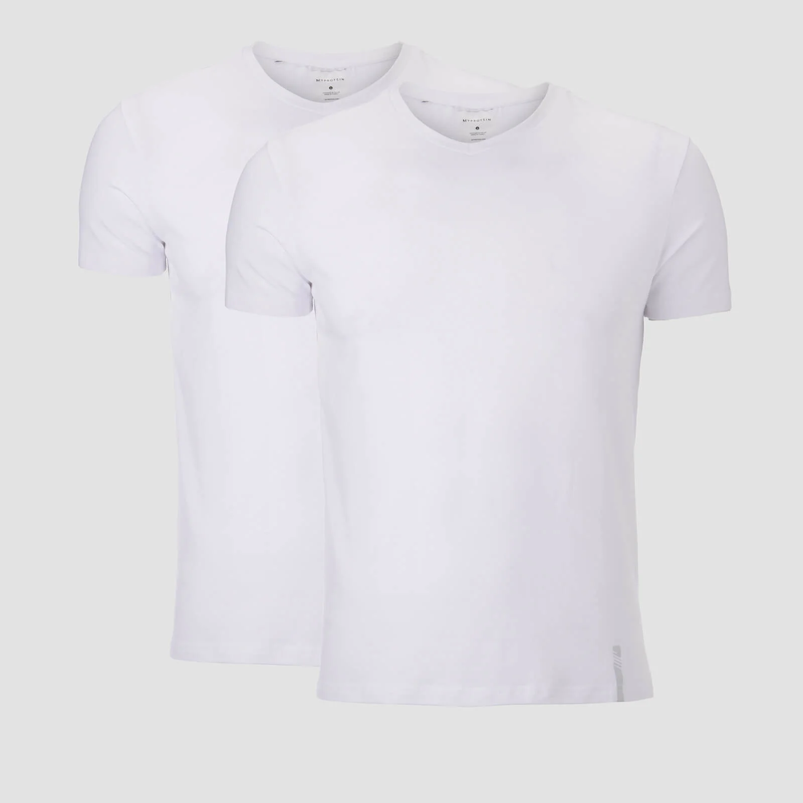Maglia classica con scollo a V MP Luxe da uomo - Bianco/Bianco (confezione da 2) - XS Immagine 1