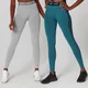 Leggings Curve (confezione da 2 - Argento/Nero)