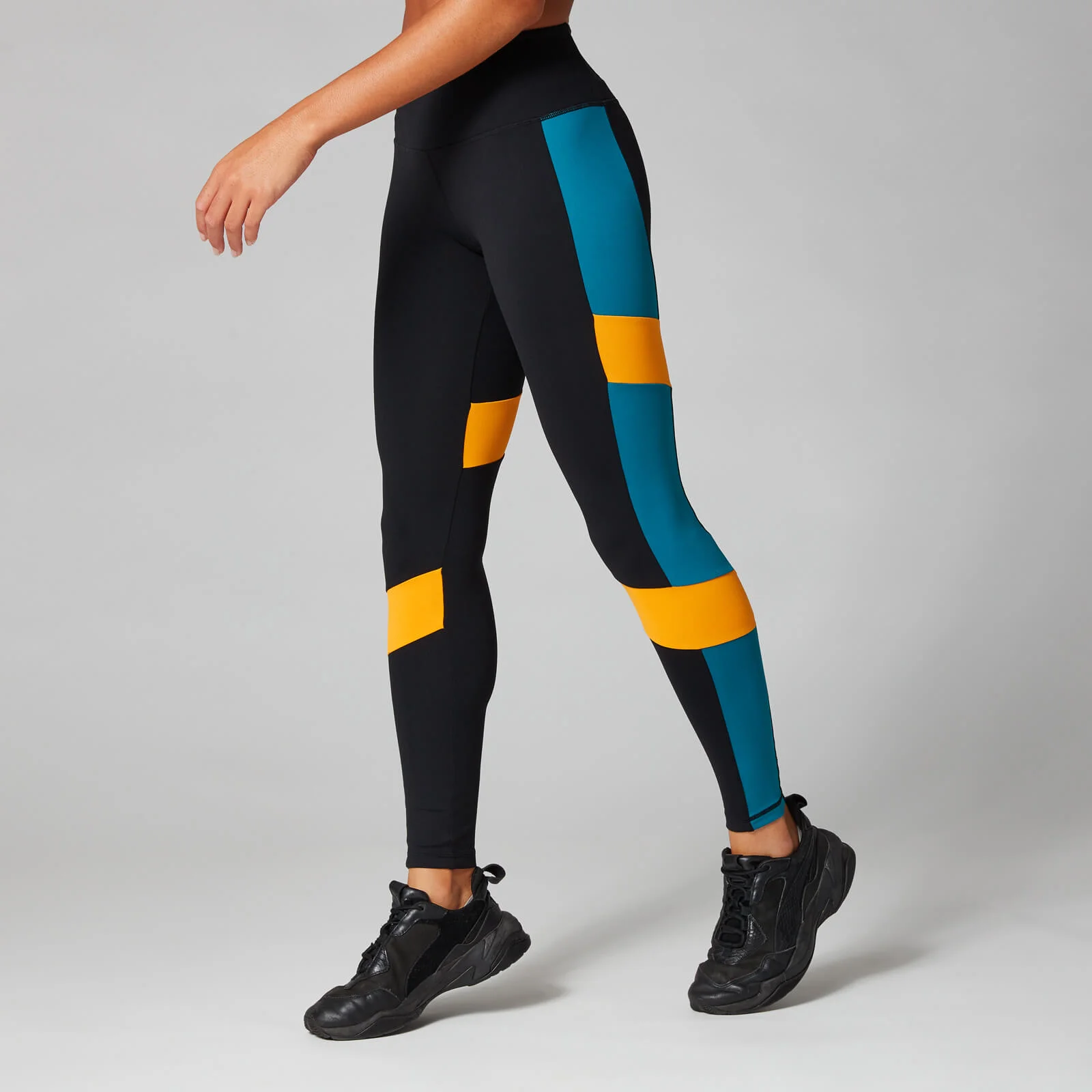 Leggings Power a blocchi di colore - Nero - XS Immagine 1