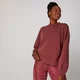 Felpa oversize con scollo classico - Rosa