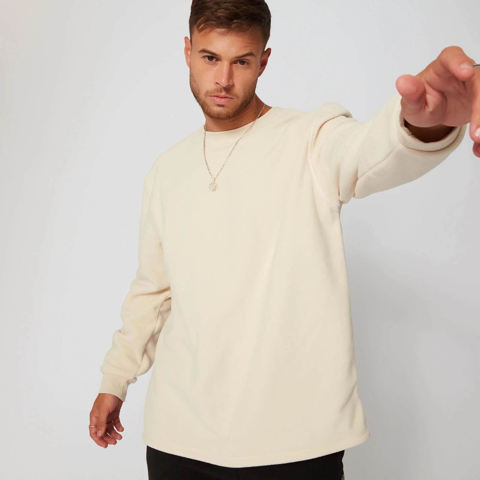 Felpa Keep Warm con scollo classico - Crema - XS Immagine 1