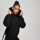 Felpa oversize con cappuccio - Nero
