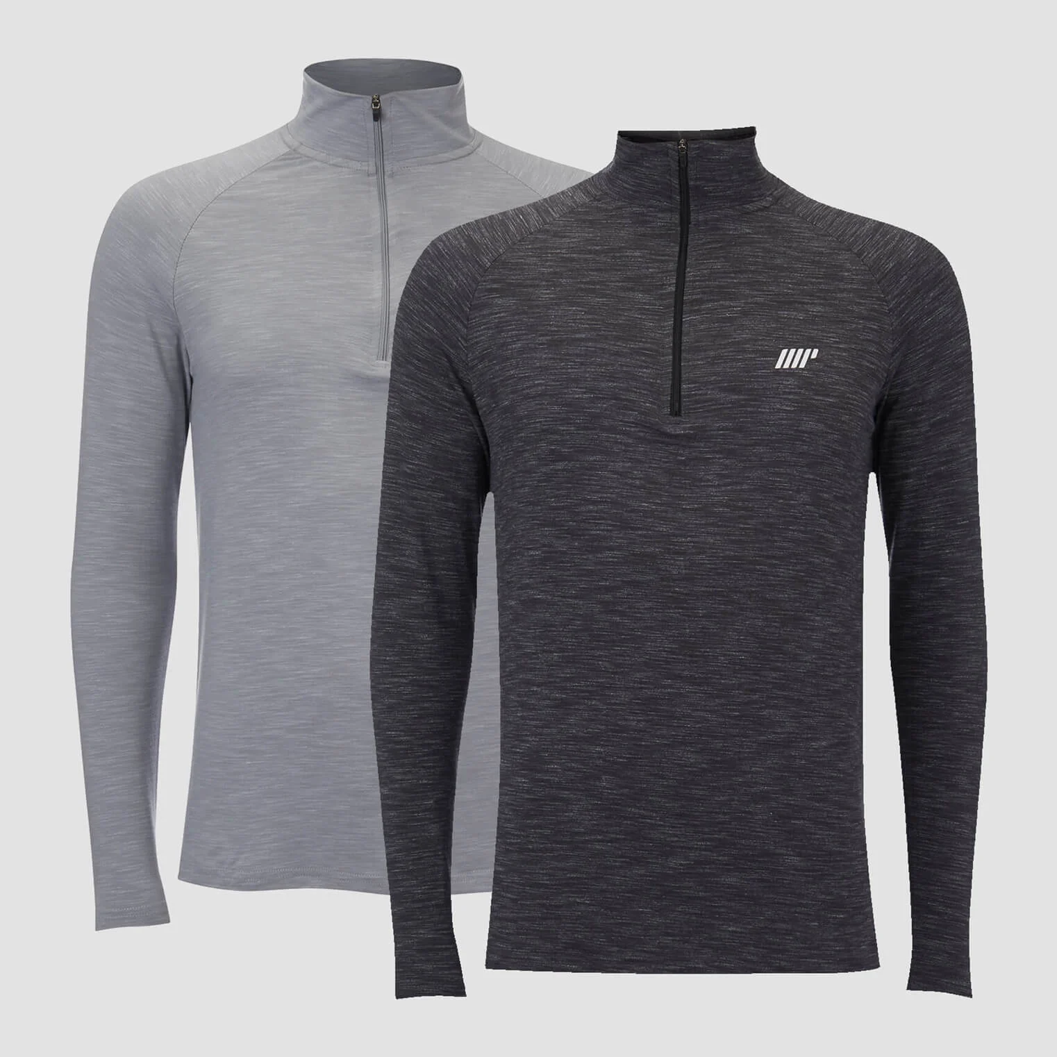 Confezione da 2 maglie Performance con cerniera 1/4 - Carbone/Grigio chiaro - XS Immagine 1