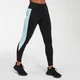 Leggings Power - Nero/Celeste