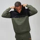 Felpa con cappuccio Rest Day Split - Verde militare