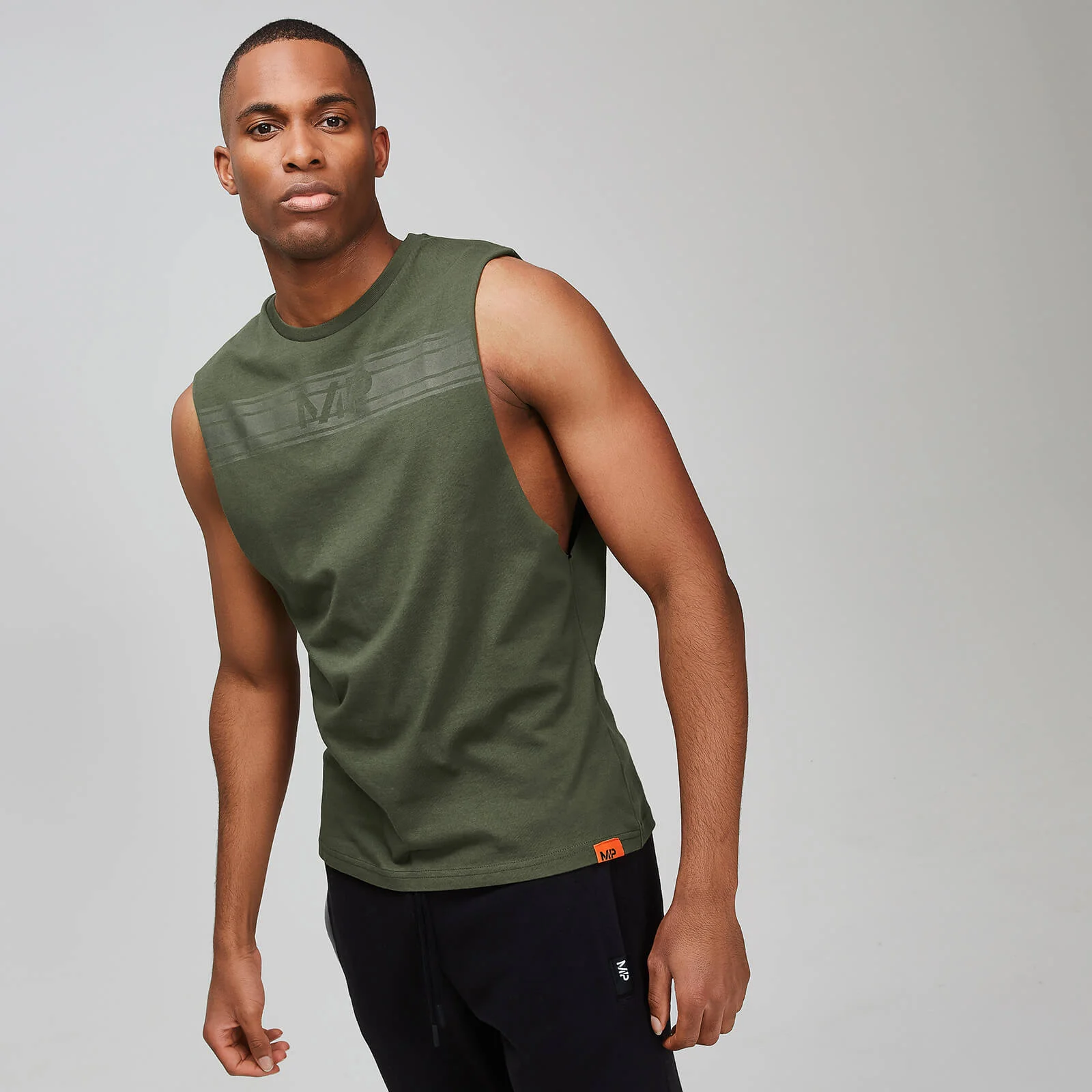 MP Men's Rest Day Drop Armhole Tank Top - Army Green - XS Immagine 1