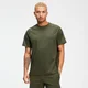 T-shirt in tricot con doppia fascia - Verde militare