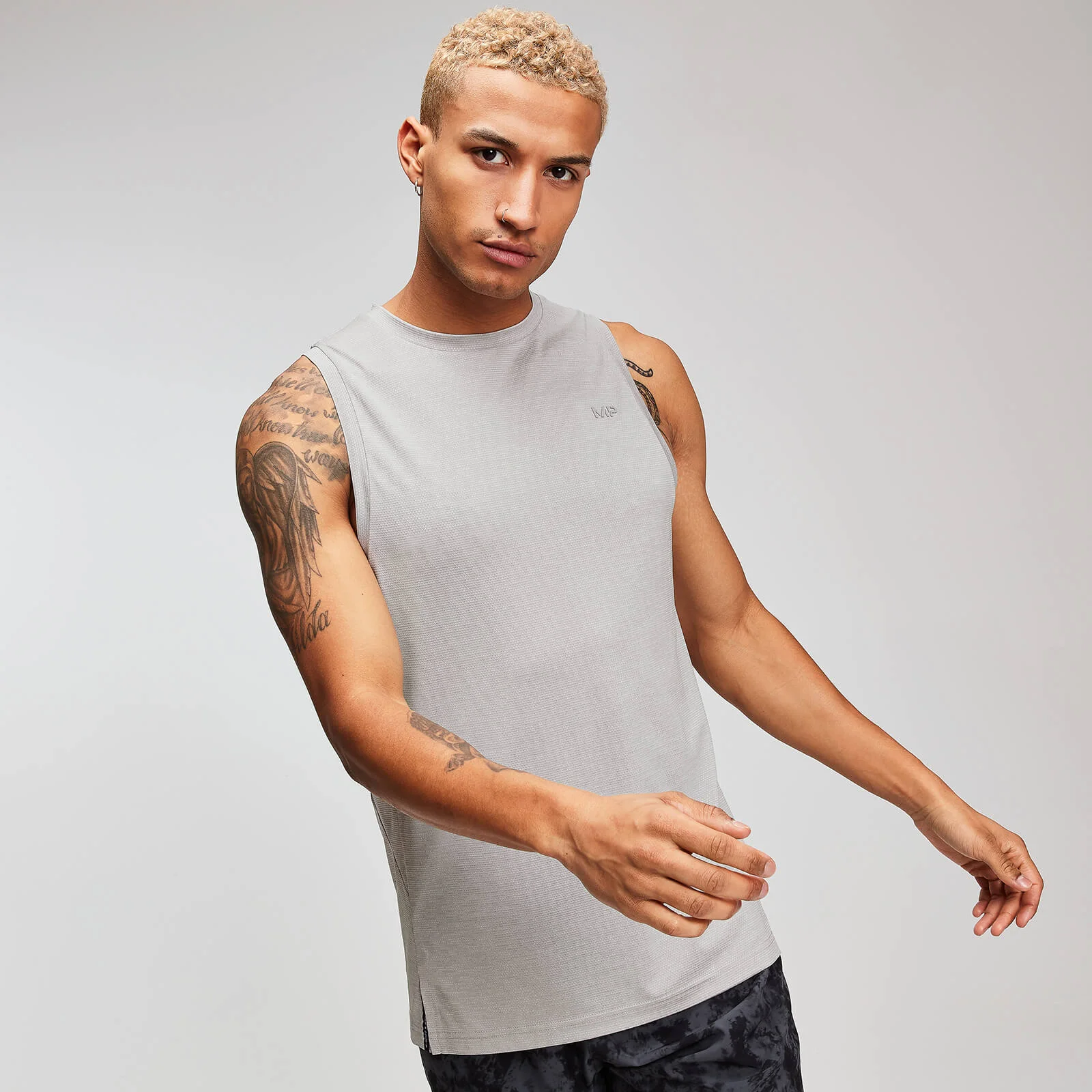 Canotta sportiva MP da uomo - Melangé cromo - XS Immagine 1