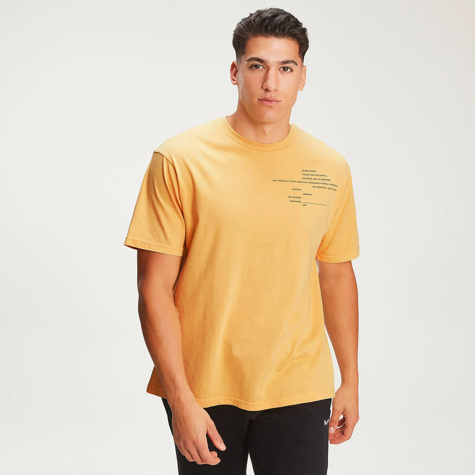 T-shirt Rest Day Staggered Slogan MP da uomo - Oro vecchio - XS Immagine 1