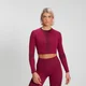 Maglia a maniche lunghe a coste MP Training Seamless da donna - Plum