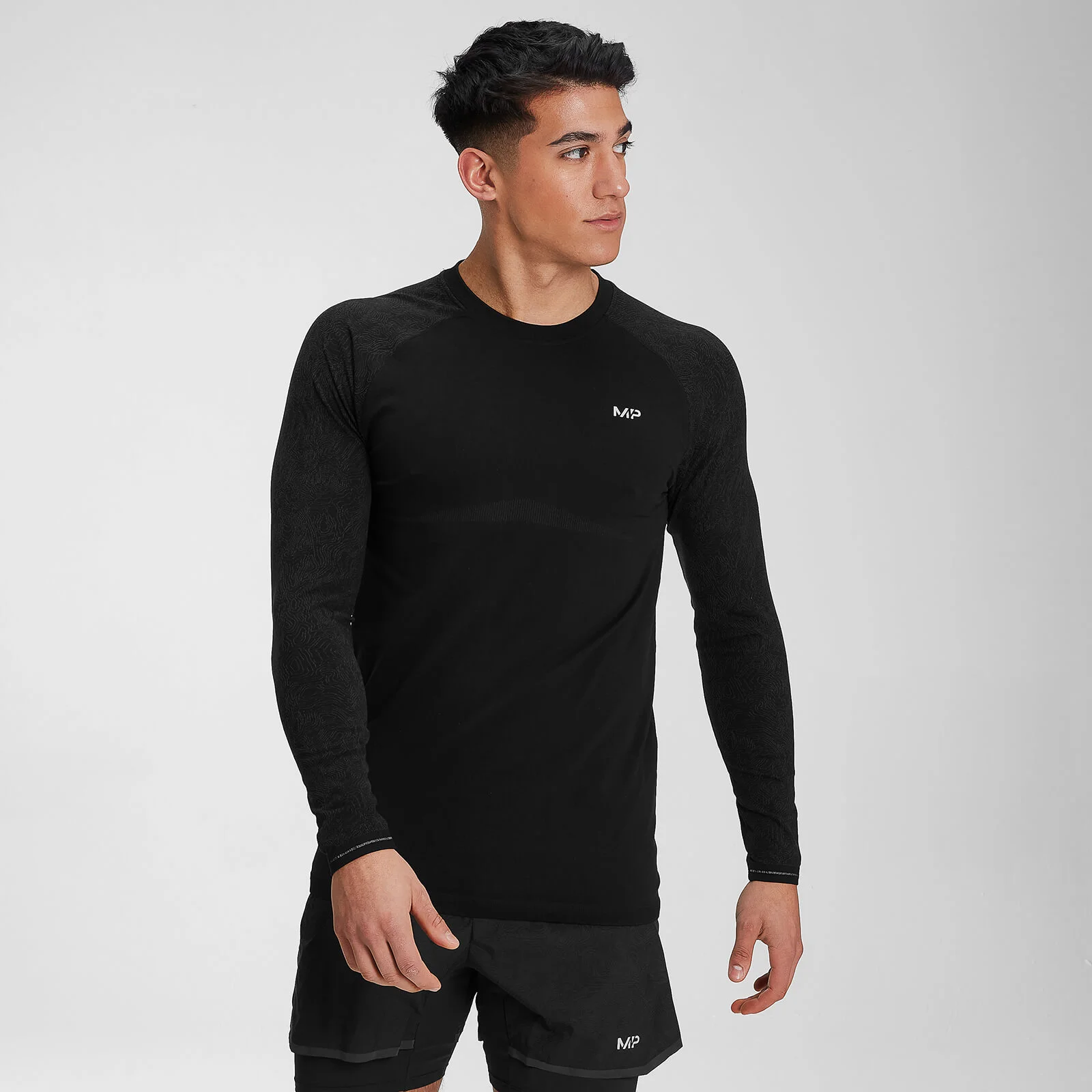 MP Men's Velocity Long Sleeve Top- Black - XS Immagine 1
