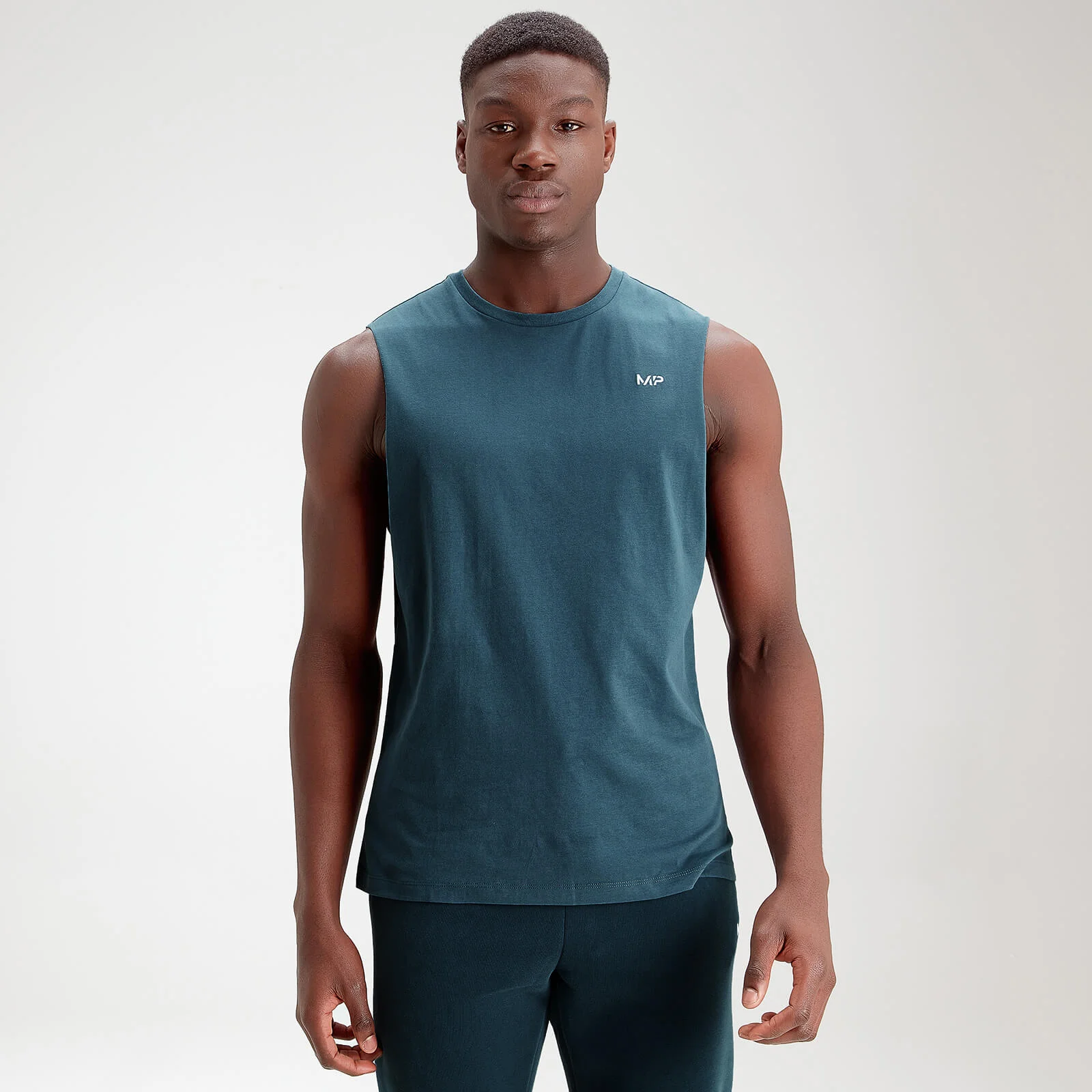 MP Men's Essentials Drop Armhole Tank - Deep Sea Blue - XXS Immagine 1