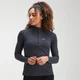 Maglia sportiva con chiusura lampo Performance MP da donna - Nero/Carbone mélange