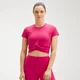 Crop top a maniche corte MP Power da donna - Rosa virtual