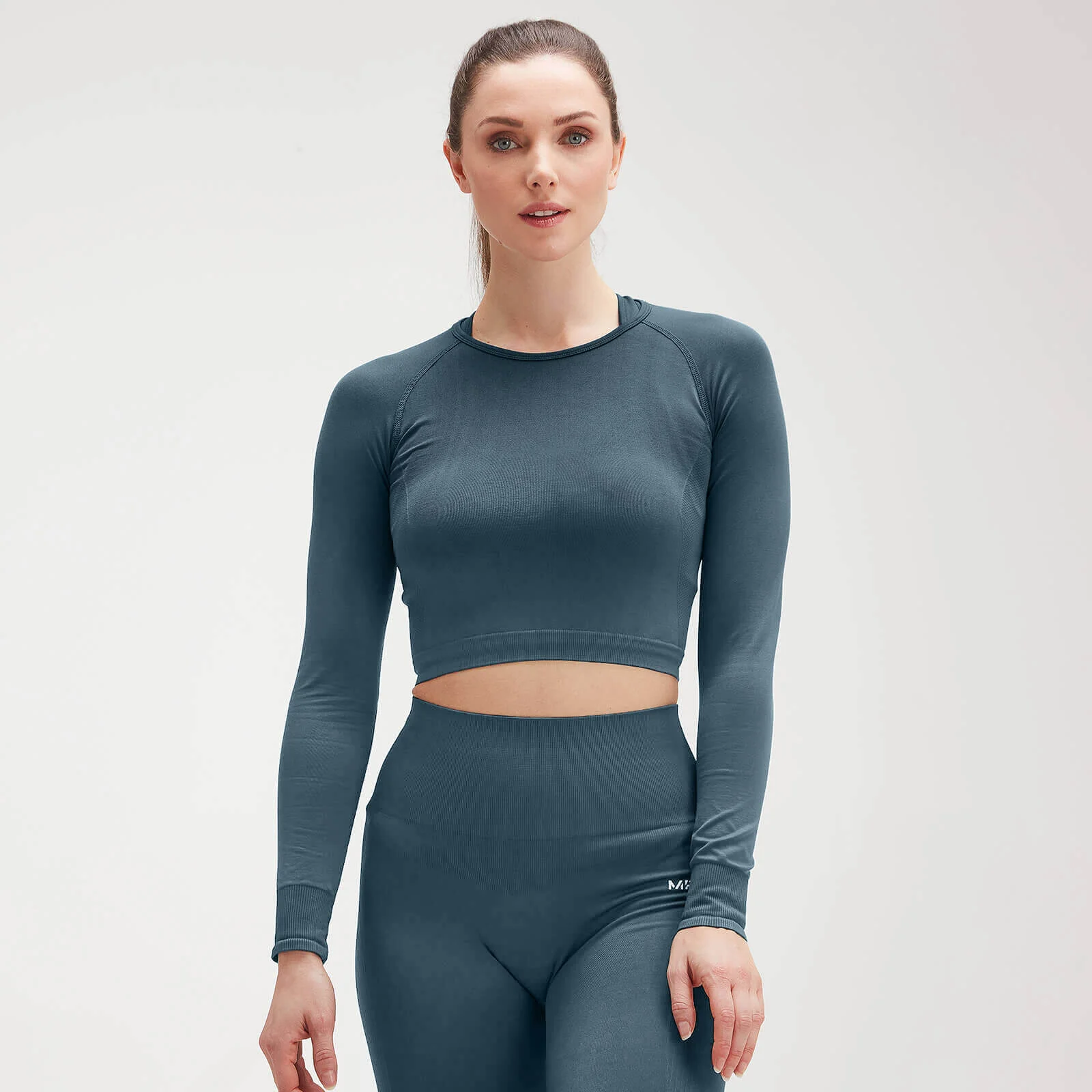 Crop top a maniche lunghe MP Shape Seamless Ultra da donna - Deep Sea Blue - XXS Immagine 1