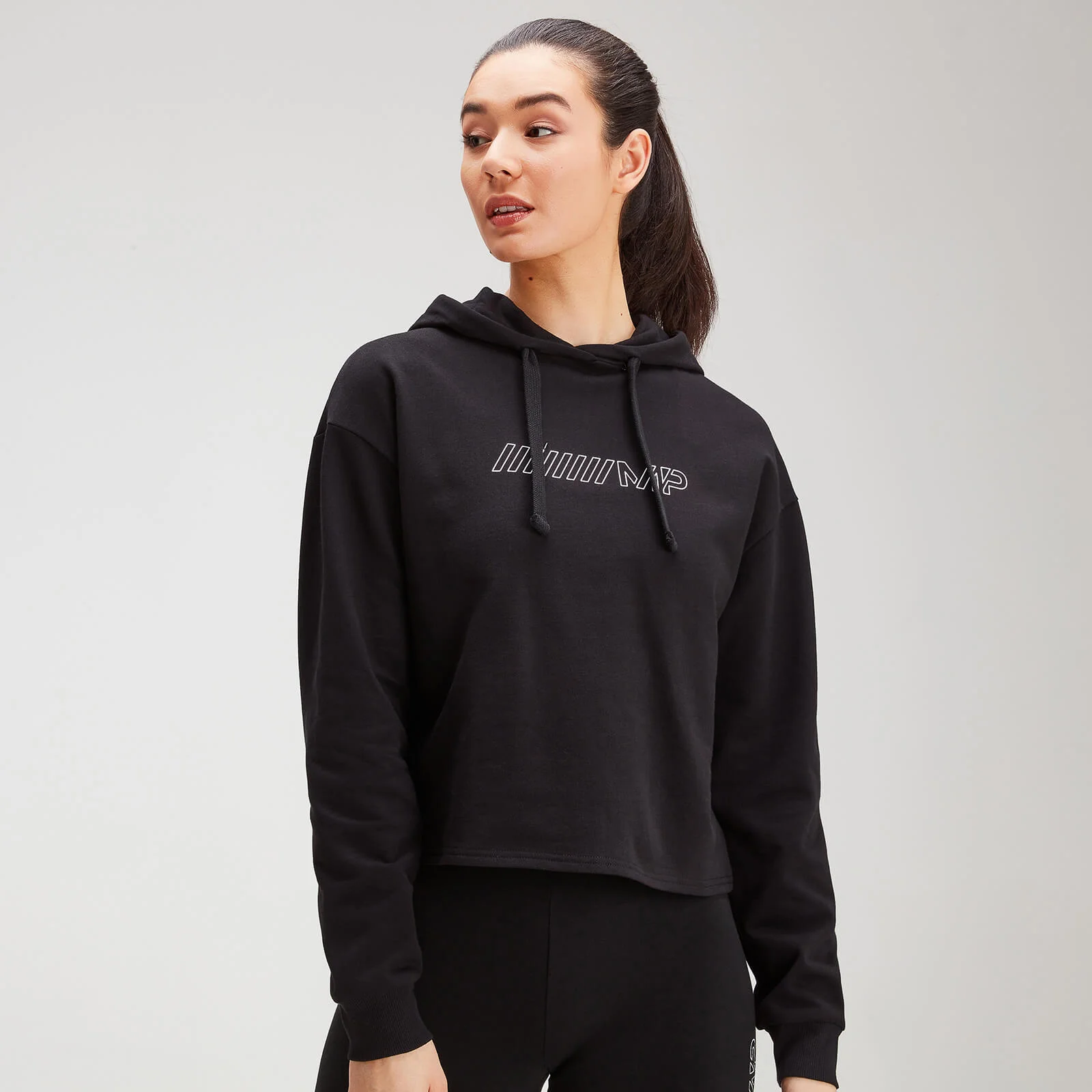 MP Women's Outline Graphic Hoodie - Black - XXS Immagine 1