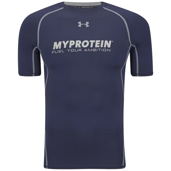 Under Armour® HeatGear Armour Maglia a Compressione Maniche Corte da Uomo - Midnight Blu