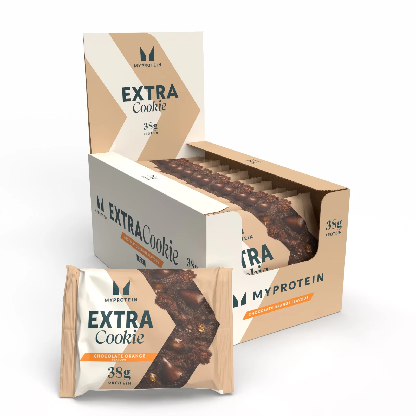 Cookie Extra Proteico - 12 x 75g - Cioccolato e arancia Immagine 1