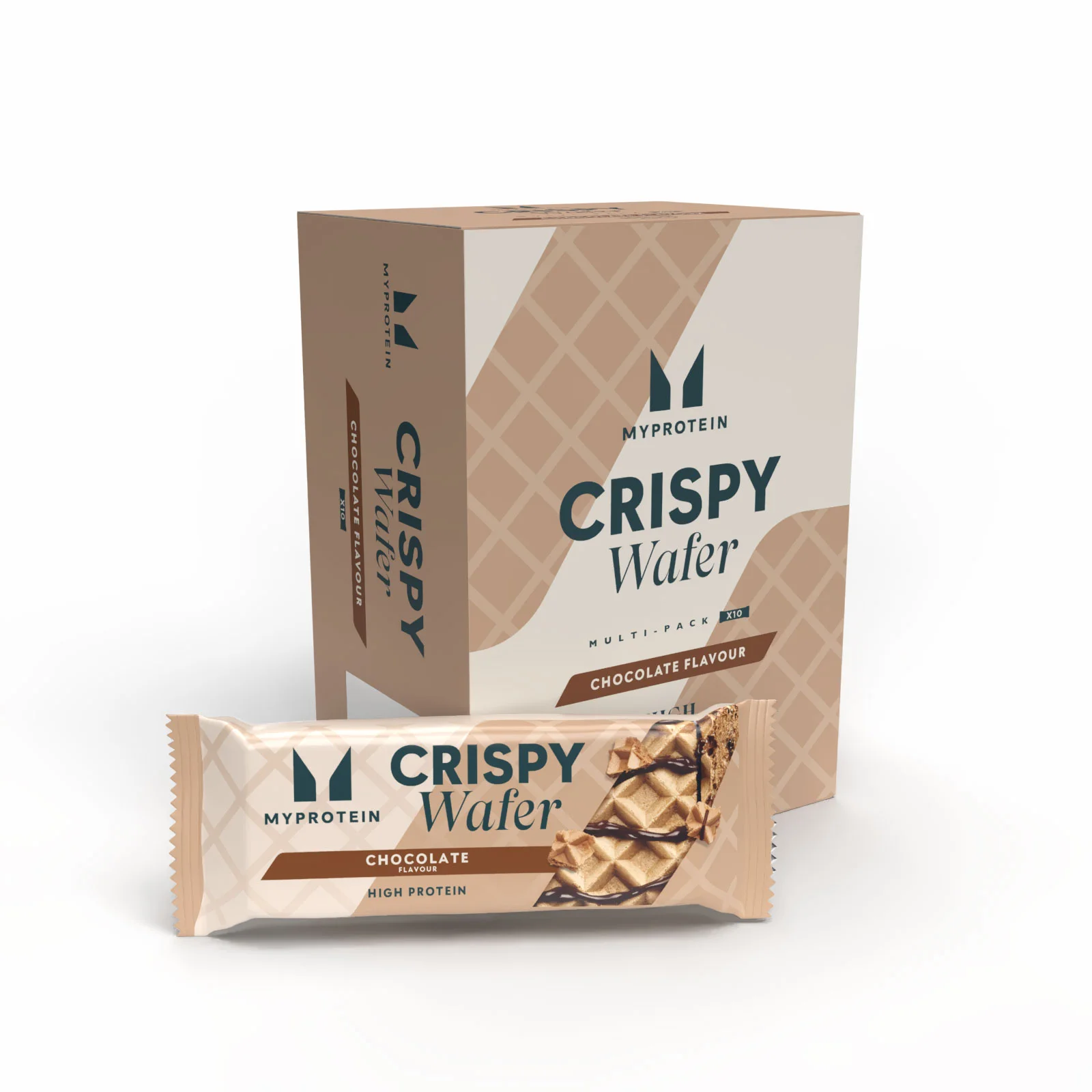 Wafer Proteico - 10Barrette - Cioccolato Immagine 1