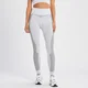 Leggings a costine a contrasto senza cuciture MP da donna - Bianchi/Neri