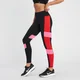Leggings Power Colour Block - Nero/Rosso acceso