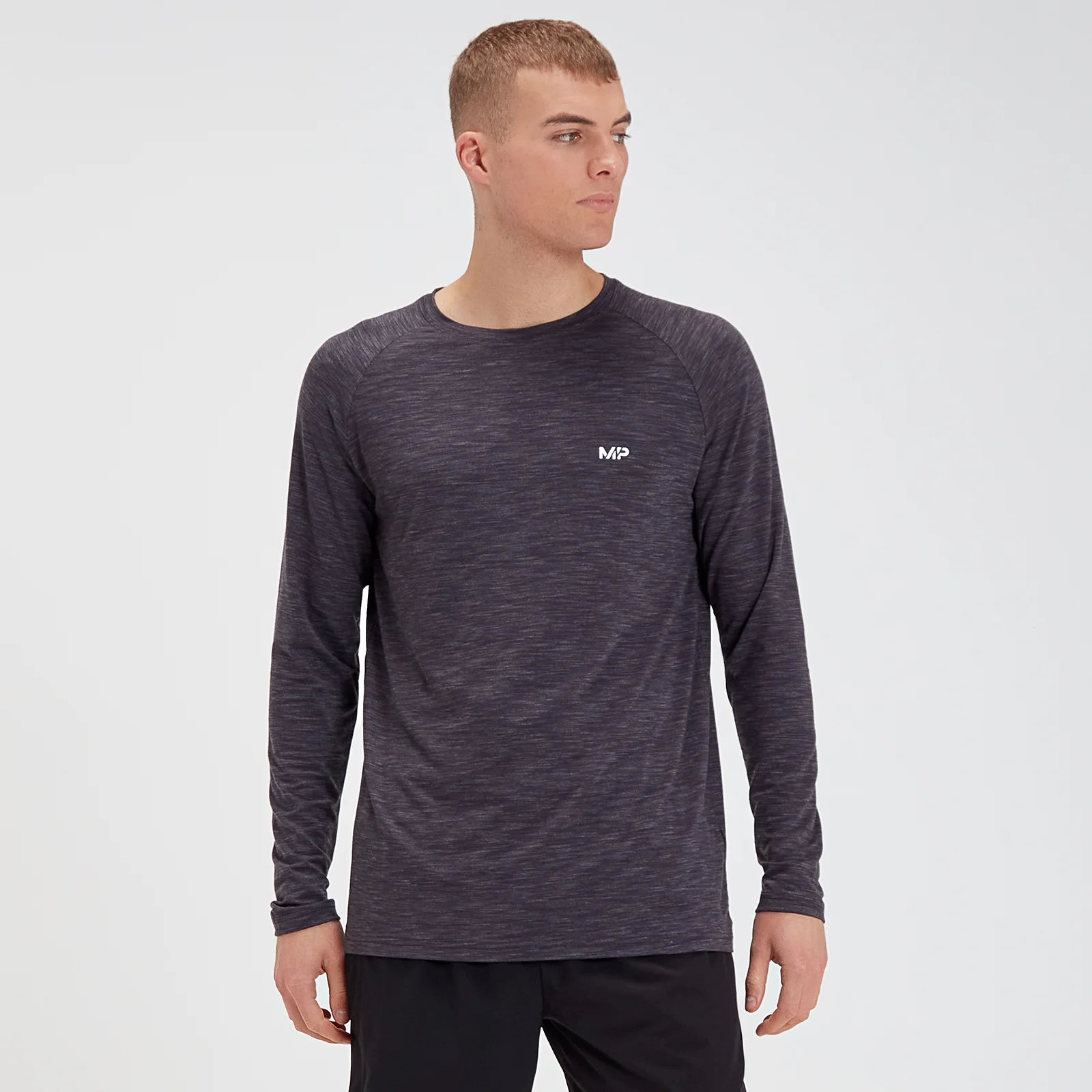 T-shirt Performance Long-Sleeve MP - Nero mélange - XS Immagine 1