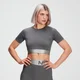 Top corto Adapt Textured MP da donna - Carbone