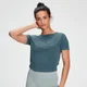 T-shirt Training Washed Tie Back MP da donna - Blu oltremare