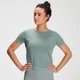 T-shirt Training Washed Tie Back MP da donna - Verde slavato