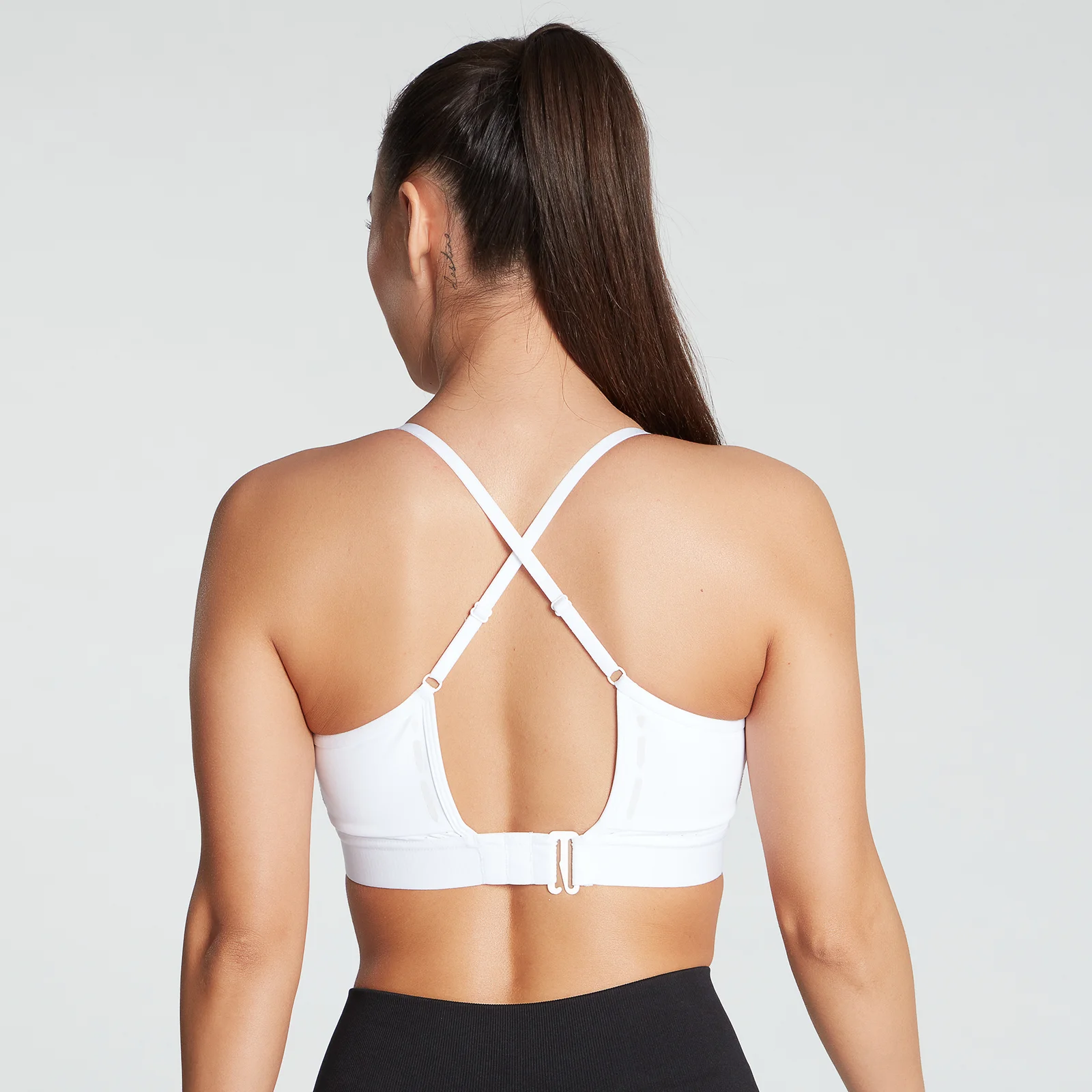 MP Women's Power Ultra Strappy Sports Bra- White - XXS Immagine 1